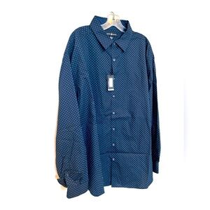 Beverly Hills Polo Club Dark Blue Patterned Shirt